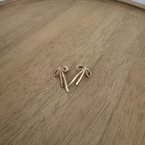 Gold Bow Earrings
